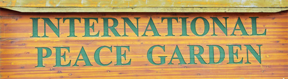 sign-International Peace Garden